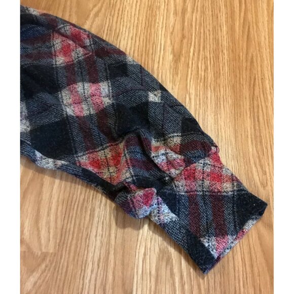 24/7 Maurices Plaid Twist Front Top Womens XL Red Black - Picture 5 of 11